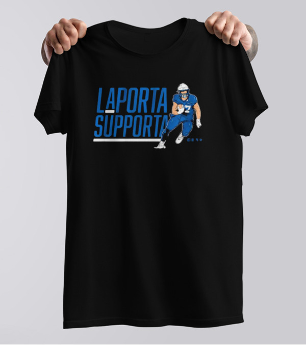 Sam LaPorta Supporta Detroit Lions NFL Football Player T-Shirt