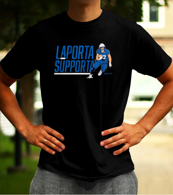 Sam LaPorta Supporta Detroit Lions NFL Football Player T-Shirt