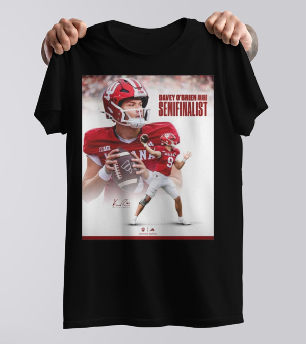 Davey O'Brien Award Indiana Hoosiers Semifinalist Signature Football Photo T-Shirt