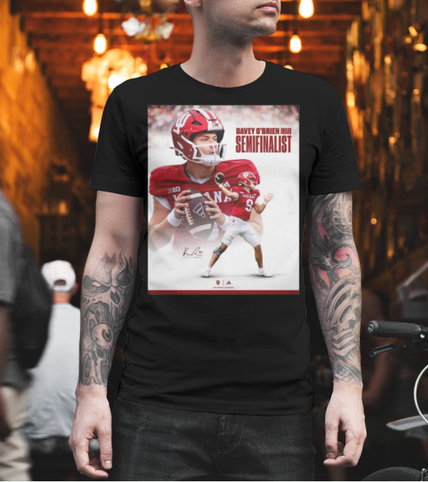 Davey O'Brien Award Indiana Hoosiers Semifinalist Signature Football Photo T-Shirt