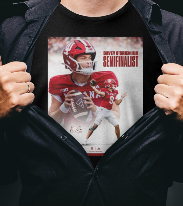 Davey O'Brien Award Indiana Hoosiers Semifinalist Signature Football Photo T-Shirt
