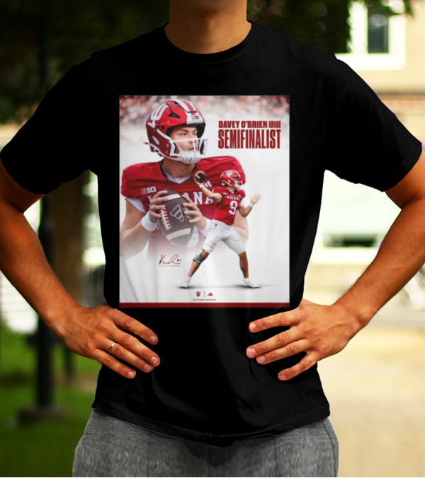 Davey O'Brien Award Indiana Hoosiers Semifinalist Signature Football Photo T-Shirt