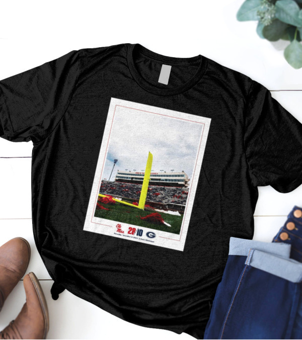 Ole Miss Rebels Vs. Georgia Bulldogs November 9 2024 Oxford Mississippi Score 28-10 T-Shirt