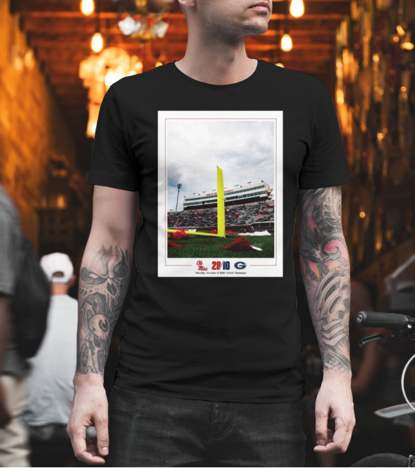 Ole Miss Rebels Vs. Georgia Bulldogs November 9 2024 Oxford Mississippi Score 28-10 T-Shirt