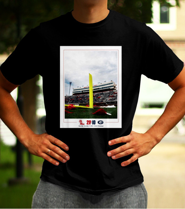 Ole Miss Rebels Vs. Georgia Bulldogs November 9 2024 Oxford Mississippi Score 28-10 T-Shirt