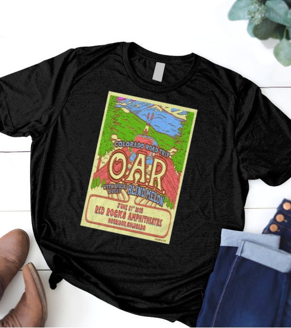 Colorado Road Trip O.A.R June 21 2025 Red Rocks Amphitheatre Morrison CO With Special Guest Blind Melon T-Shirt