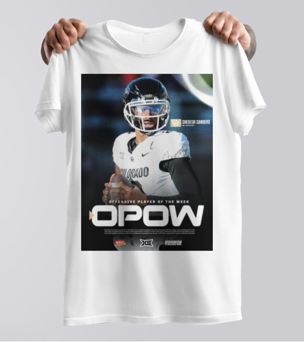 OPOW Offensive Player Of The Week Shedeur Sanders Colorado Buffaloes Big 12 T-Shirt