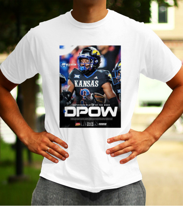 Mello Dotson Kansas Jayhawks DPOW Big 12 Defensive Player Of The Week T-Shirt