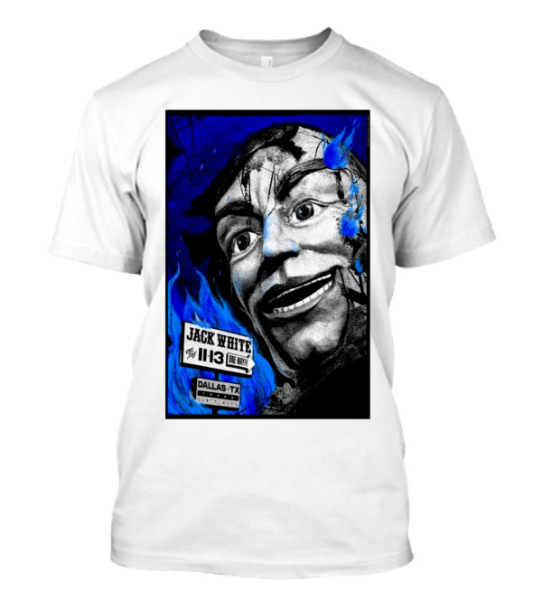 Jack White 11 13 One Night Dallas TX Blue Face T-Shirt