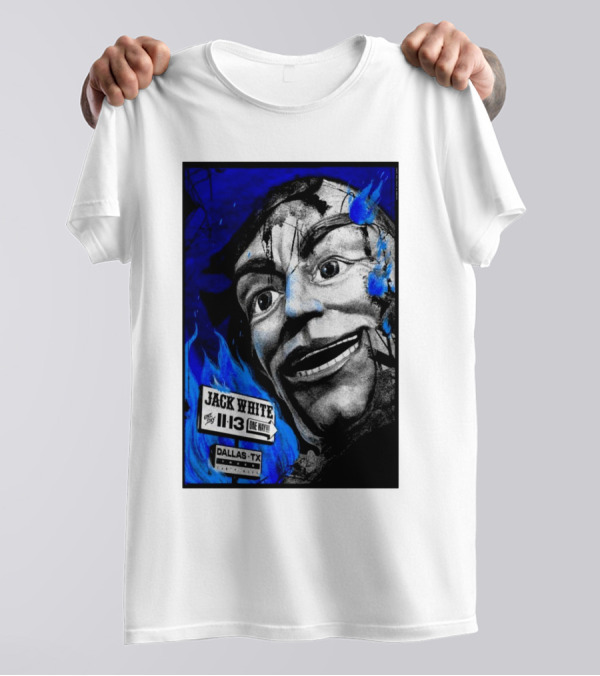 Jack White 11 13 One Night Dallas TX Blue Face T-Shirt