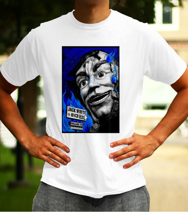 Jack White 11 13 One Night Dallas TX Blue Face T-Shirt