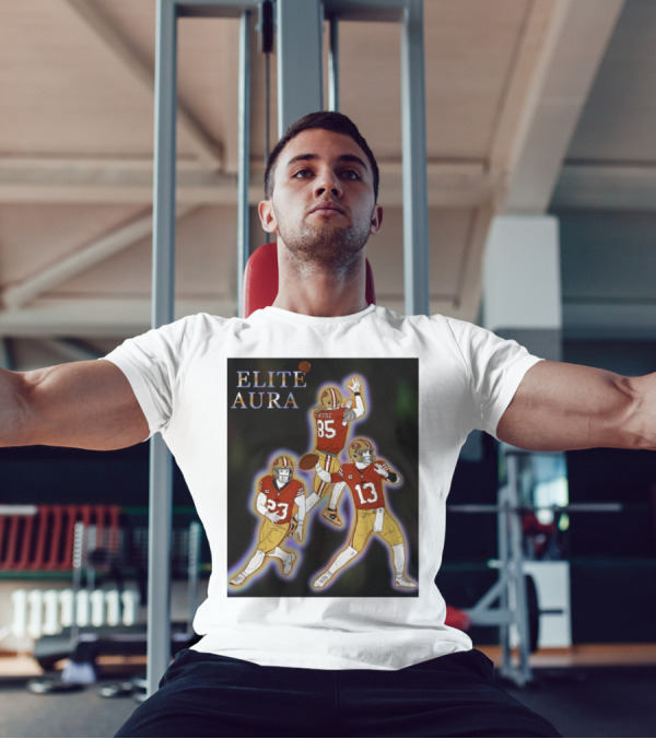San Francisco 49ers Elite Aura Kittle 85 Redemption Tour 23 13 Football Drawing T-Shirt