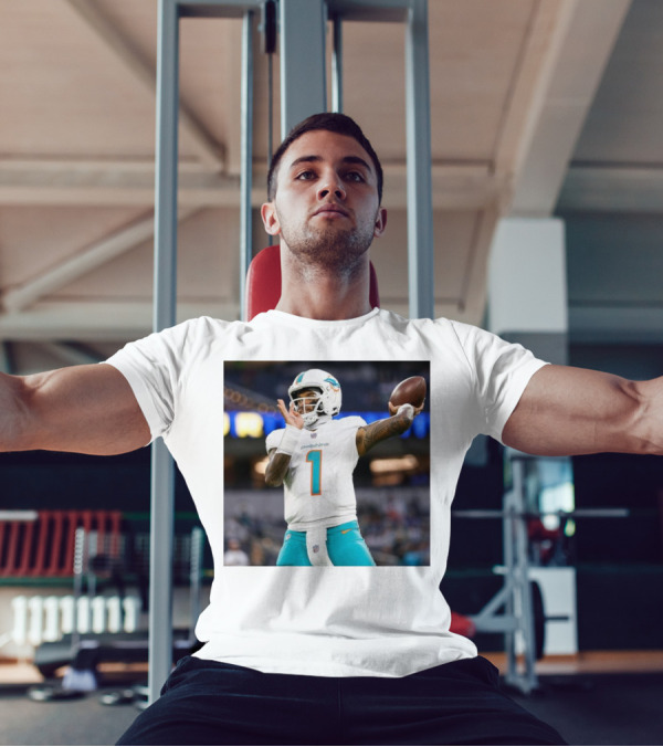 Miami Dolphins Tua Tagovailoa Football Action Win On The Road Primetime Victory T-Shirt