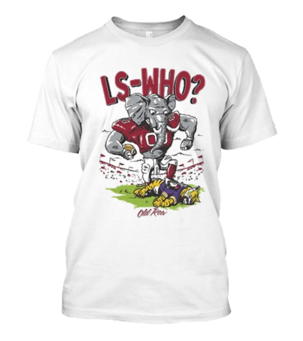 Old Row Alabama LS-Who Football Elephant Tiger Stadium Interaction T-Shirt
