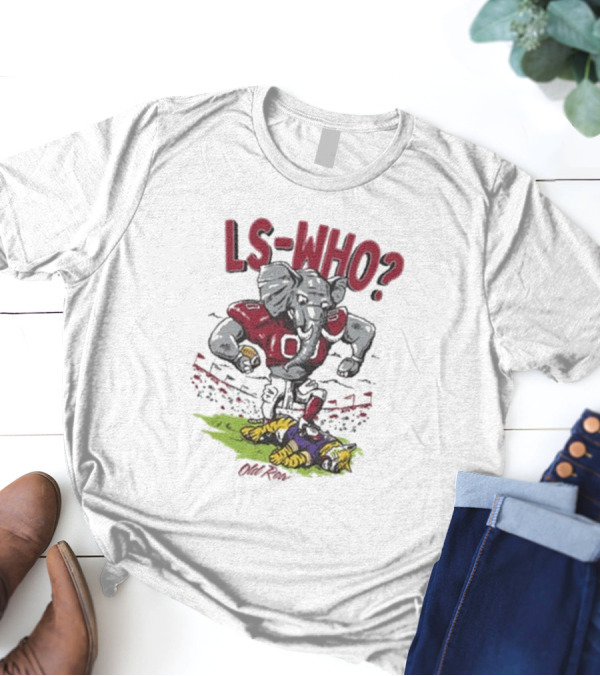 Old Row Alabama LS-Who Football Elephant Tiger Stadium Interaction T-Shirt
