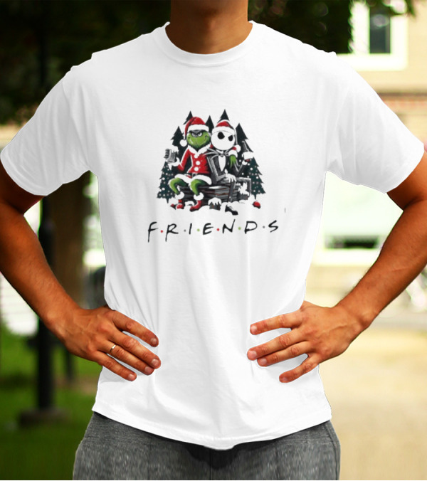 Grinch Jack Skellington Christmas Friends T-Shirt