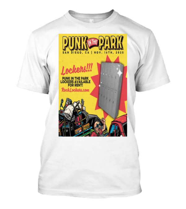 Punk In The Park San Diego CA Nov 16 2025 Lockers Available For Rent RockLockers.com T-Shirt