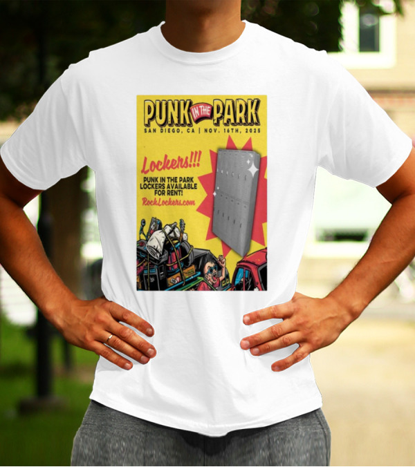Punk In The Park San Diego CA Nov 16 2025 Lockers Available For Rent RockLockers.com T-Shirt