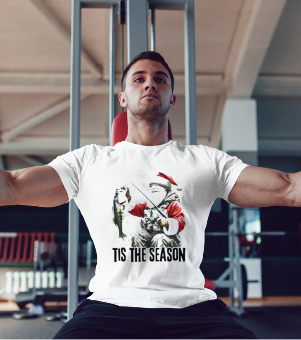 Santa Fishing Tis The Season T-Shirt