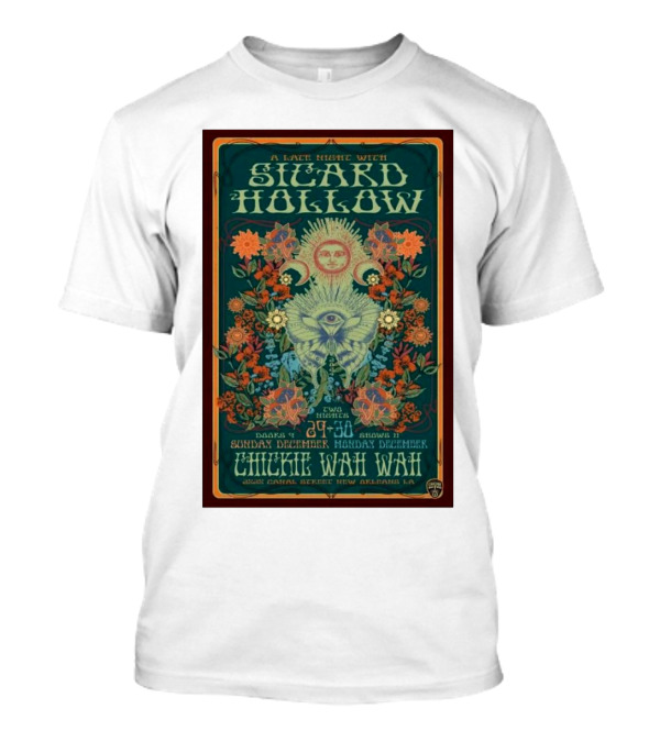 Sicard Hollow Live At Chickie Wah Wah New Orleans December 29-30 2024 Vintage Floral Sunburst T-Shirt