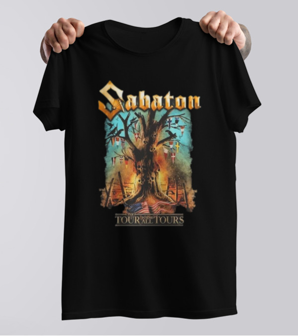 Sabaton The Tour To End All Tours 2024 Tree Of Flags T-Shirt