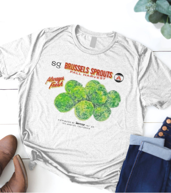 Sweetgreen X MNTGE Brussels Sprouts Fall Harvest Always Fresh Los Angeles California T-Shirt