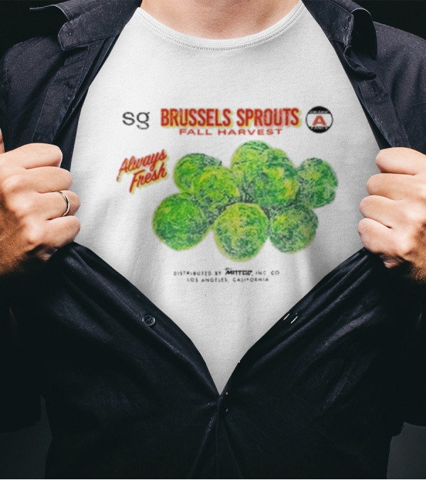 Sweetgreen X MNTGE Brussels Sprouts Fall Harvest Always Fresh Los Angeles California T-Shirt