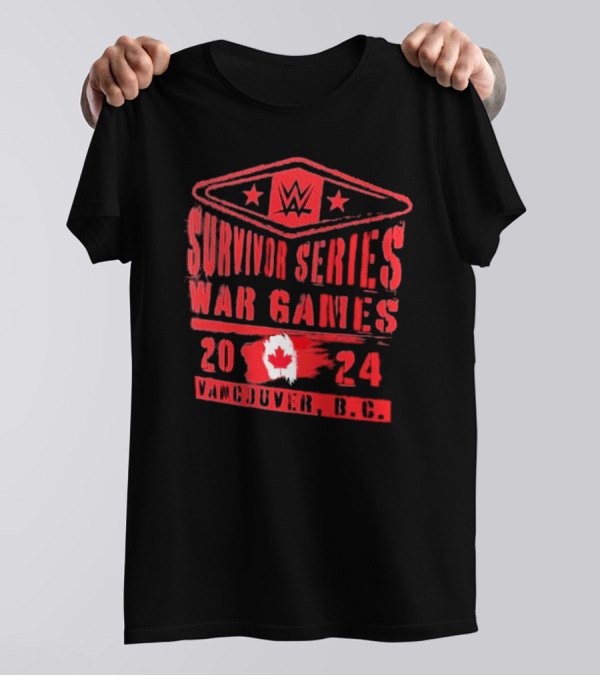 WWE Survivor Series War Games 2024 Vancouver BC Canada Maple Leaf T-Shirt