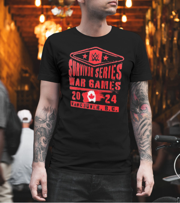 WWE Survivor Series War Games 2024 Vancouver BC Canada Maple Leaf T-Shirt