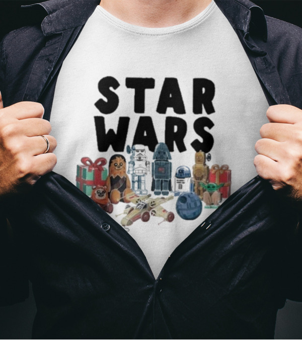 Star Wars Holiday Celebration 2024 Iconic Characters And Gifts T-Shirt
