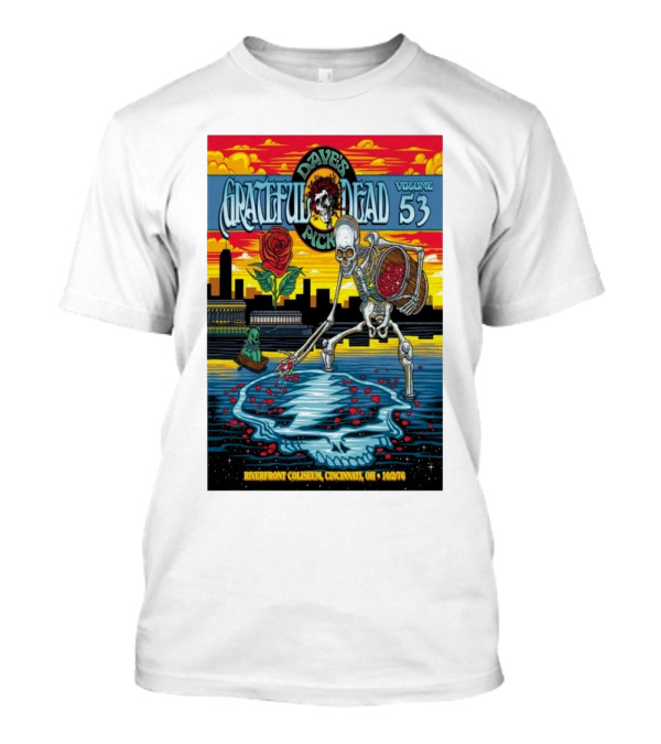 Dave’s Picks Volume 53 Grateful Dead Cincinnati 2025 Riverfront Coliseum Skeleton T-Shirt