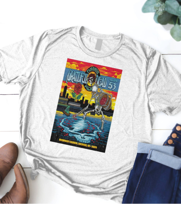 Dave’s Picks Volume 53 Grateful Dead Cincinnati 2025 Riverfront Coliseum Skeleton T-Shirt