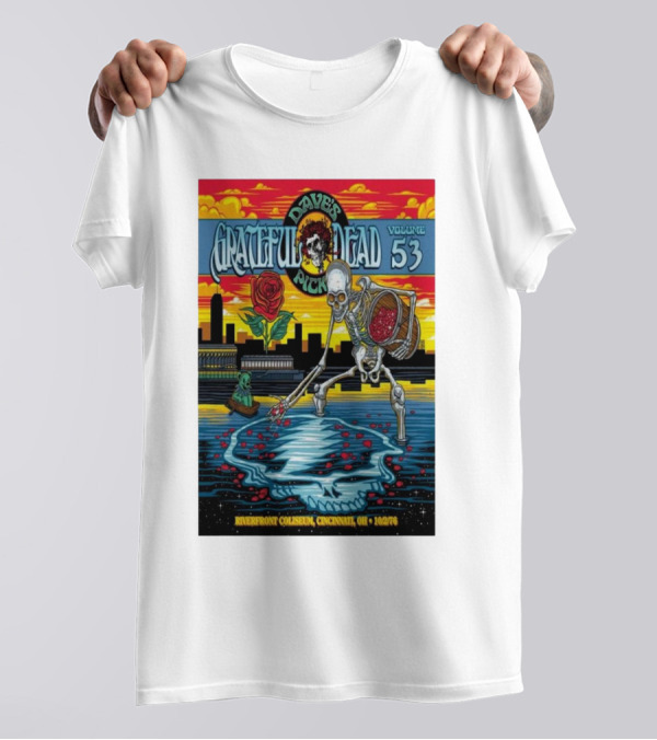 Dave’s Picks Volume 53 Grateful Dead Cincinnati 2025 Riverfront Coliseum Skeleton T-Shirt