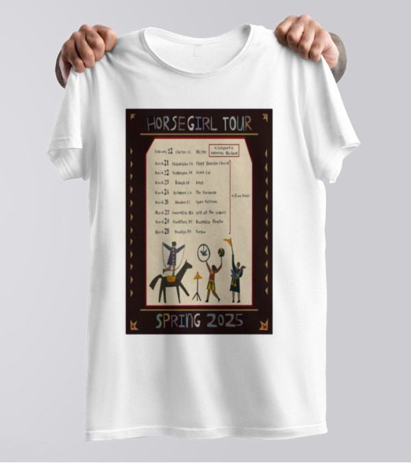 HORSEGIRL TOUR SPRING 2025 CHICAGO PHILADELPHIA WASHINGTON RICHMOND RALEIGH WASHINGTON BROOKLYN ICONIC SYMBOLS BANDING TOGETHER T-Shirt