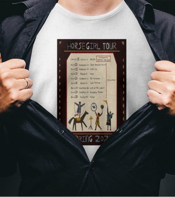 HORSEGIRL TOUR SPRING 2025 CHICAGO PHILADELPHIA WASHINGTON RICHMOND RALEIGH WASHINGTON BROOKLYN ICONIC SYMBOLS BANDING TOGETHER T-Shirt