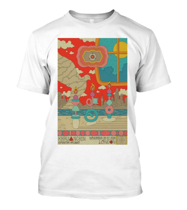 Khruangbin Eventim Apollo November 20-22 2024 London Surreal Skyline And Abstract T-Shirt