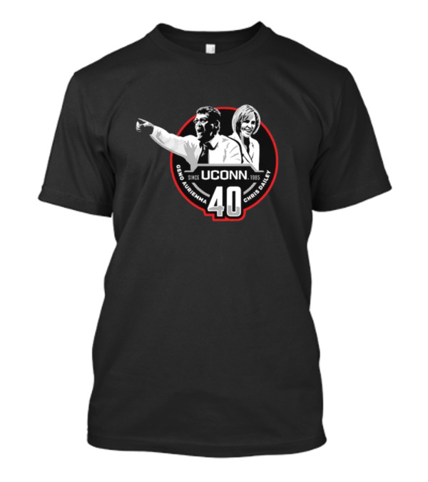 Geno Auriemma Chris Dailey UConn Since 1985 40 Years T-Shirt