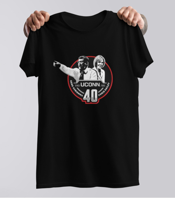 Geno Auriemma Chris Dailey UConn Since 1985 40 Years T-Shirt