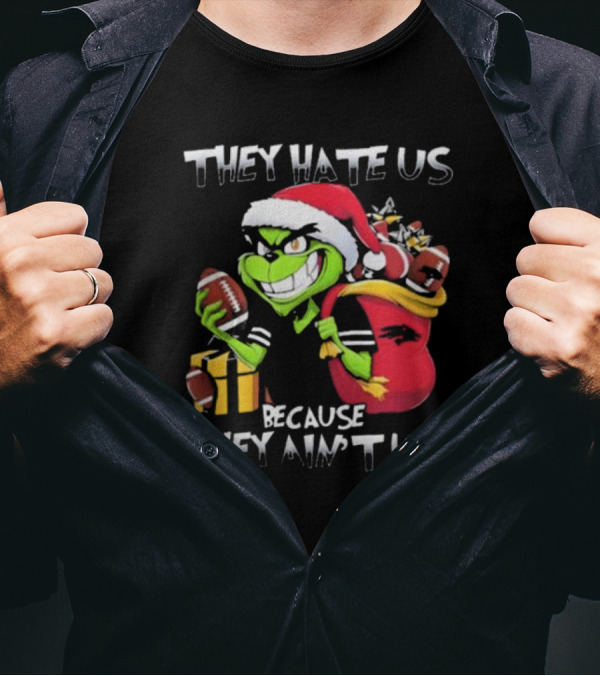 They Hate Us Because They Ain’t Us Grinch Nevada Wolf Pack Christmas Football T-Shirt
