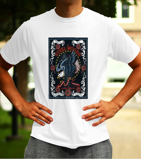The Steel Woods Live With Danno Simpson September 13 2024 Bluestone Columbus OH Eagle And Stars T-Shirt