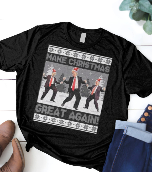 Make Christmas Great Again Trump Santa Ugly Christmas T-Shirt
