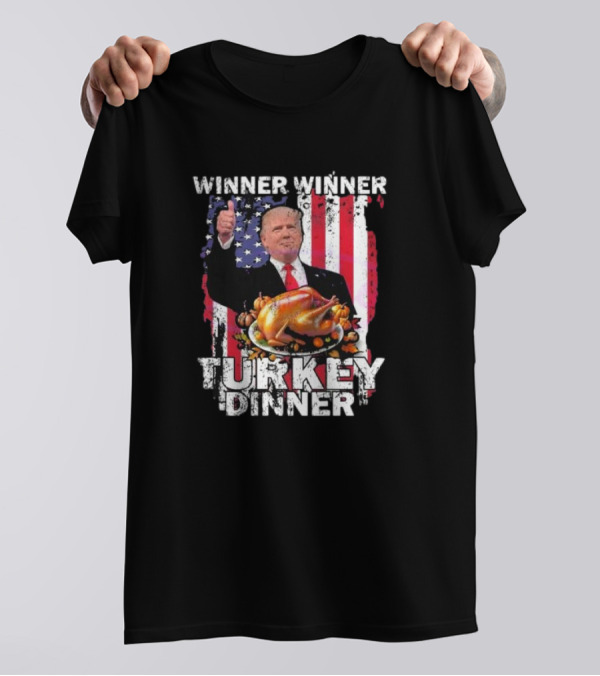 Winner Winner Turkey Dinner Trump Thanksgiving 2024 Vance T-Shirt