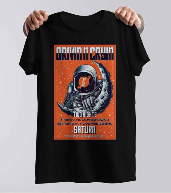 Drivin N Cryin Saturn Tour Two Nights November 22-23 2024 Birmingham AL T-Shirt