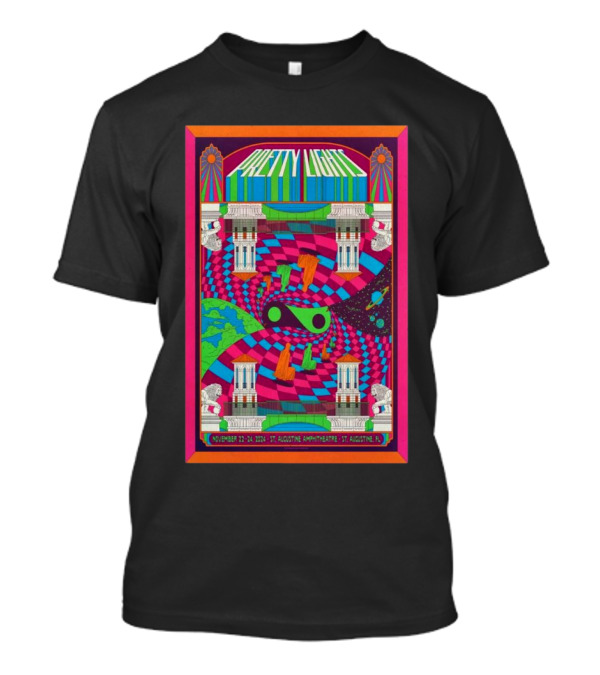 Pretty Lights St. Augustine Amphitheatre Nov 22-24 2024 Psychedelic Tour T-Shirt