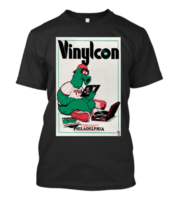 Vinylcon Philadelphia Nov 23-24 2024 23rd St. Armory Tour Featuring Phillies Mascot T-Shirt