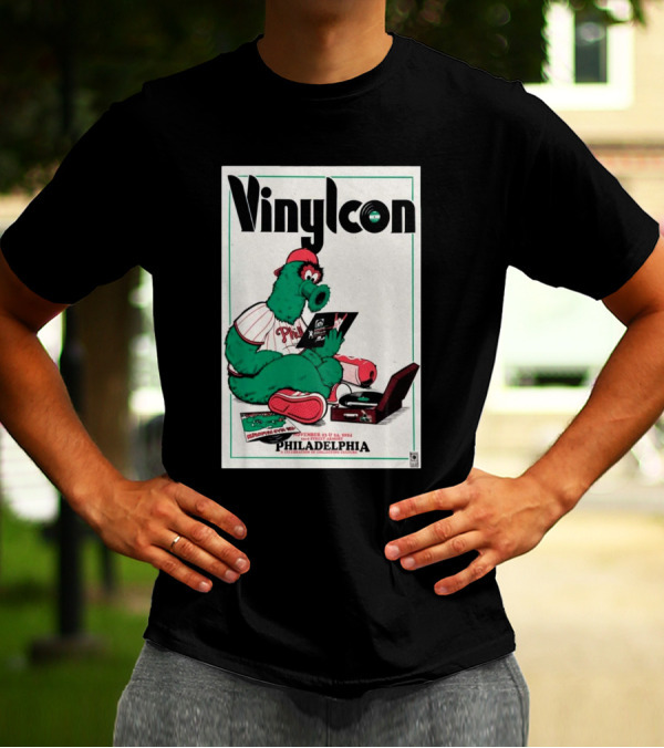 Vinylcon Philadelphia Nov 23-24 2024 23rd St. Armory Tour Featuring Phillies Mascot T-Shirt