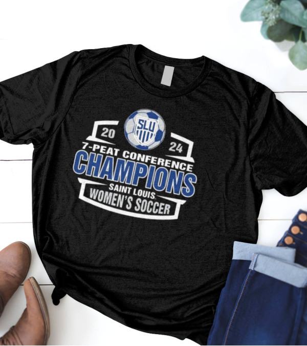 Saint Louis Women's Soccer 2024 SLU 7-Peat Conference Champions T-Shirt
