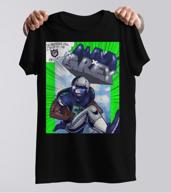Seattle Seahawks Navy X Grey November 24th 1:25 PM PST The NFL Presents T-Shirt