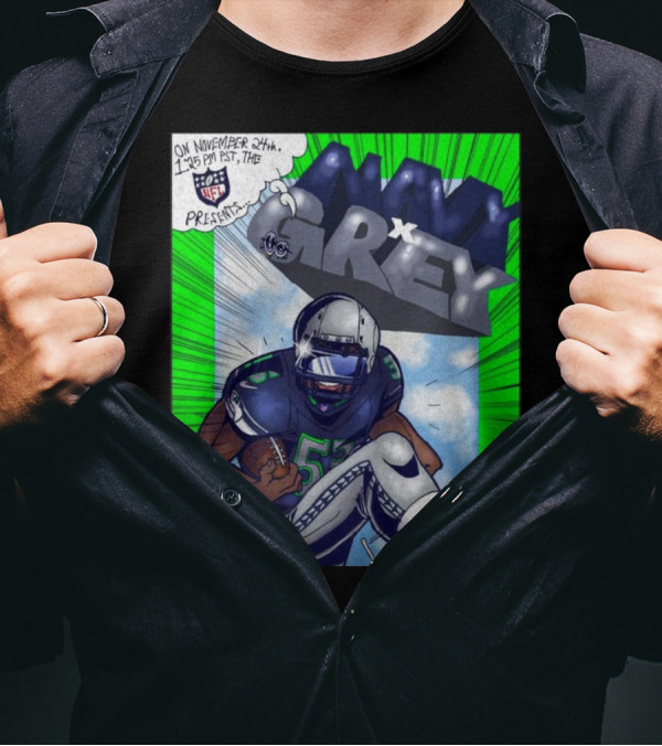 Seattle Seahawks Navy X Grey November 24th 1:25 PM PST The NFL Presents T-Shirt