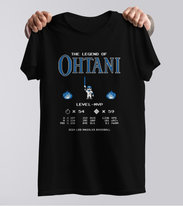 The Legend Of Ohtani Level MVP 2024 Los Angeles Baseball T-Shirt